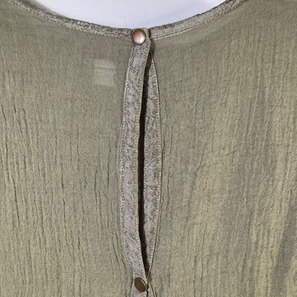 Womens J Morgan Puett Cotton Lagenlook Back Snap Tunic Asymetrical OS - Picture 6 of 7